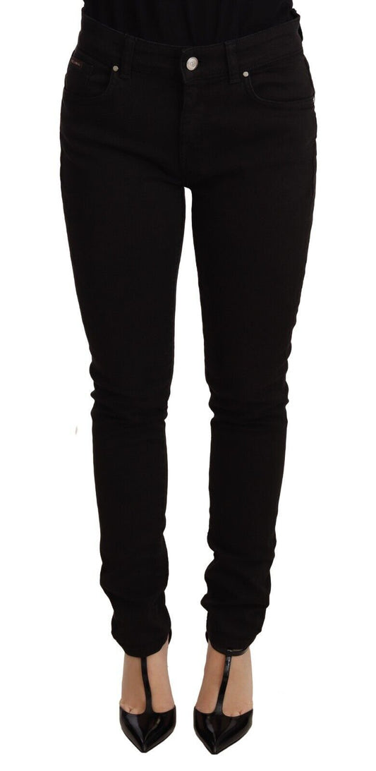 Dolce &amp; Gabbana Elegant black slim-fit skinny jeans