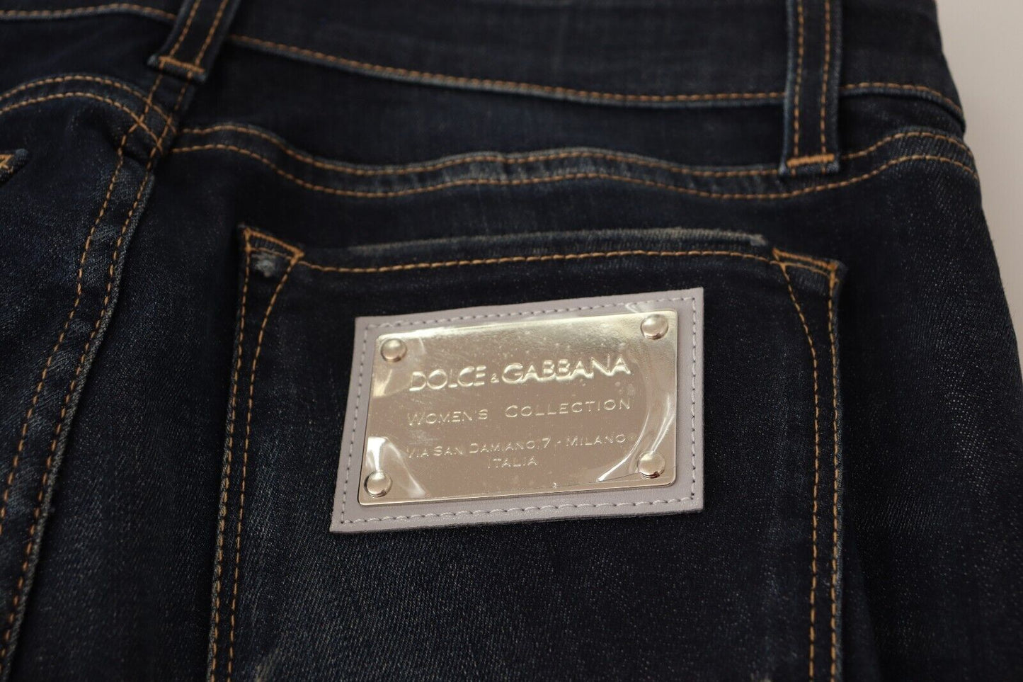 Dolce &amp; Gabbana Chic Blue Slim Skinny Farkut