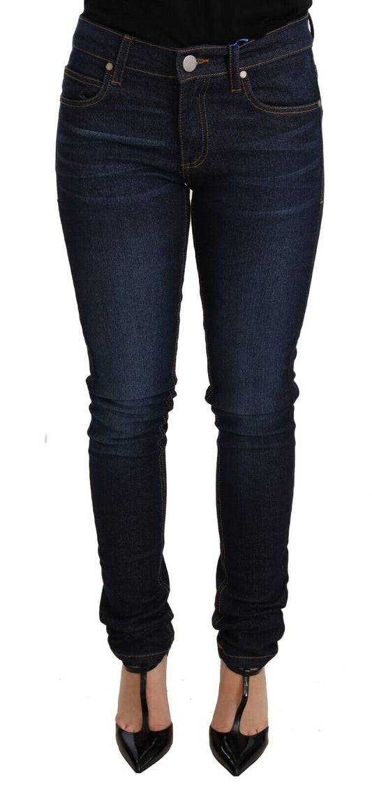 Versace Jeans Elegant Skinny Designer Jeans with Low Waist