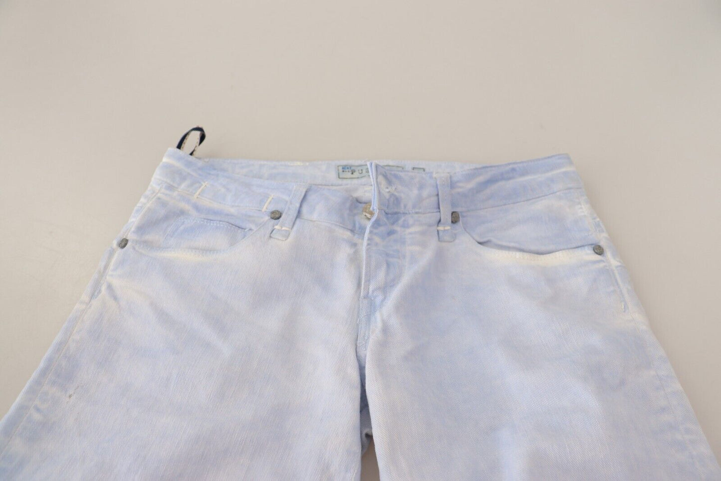 Eight Light Blue Cotton Push-up Denim Jeans