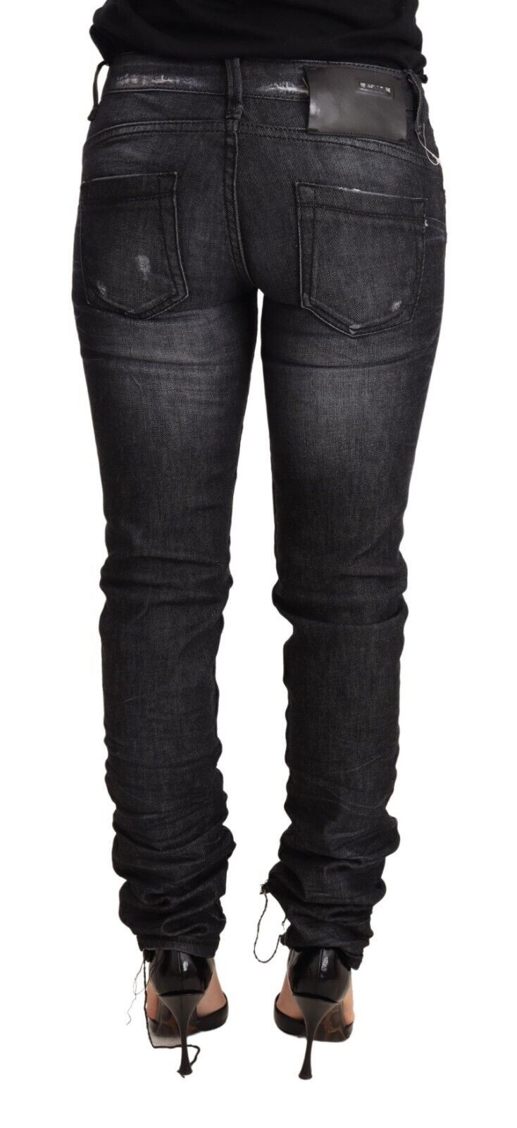 Eight Elegant Skinny Low Waist Black Denim