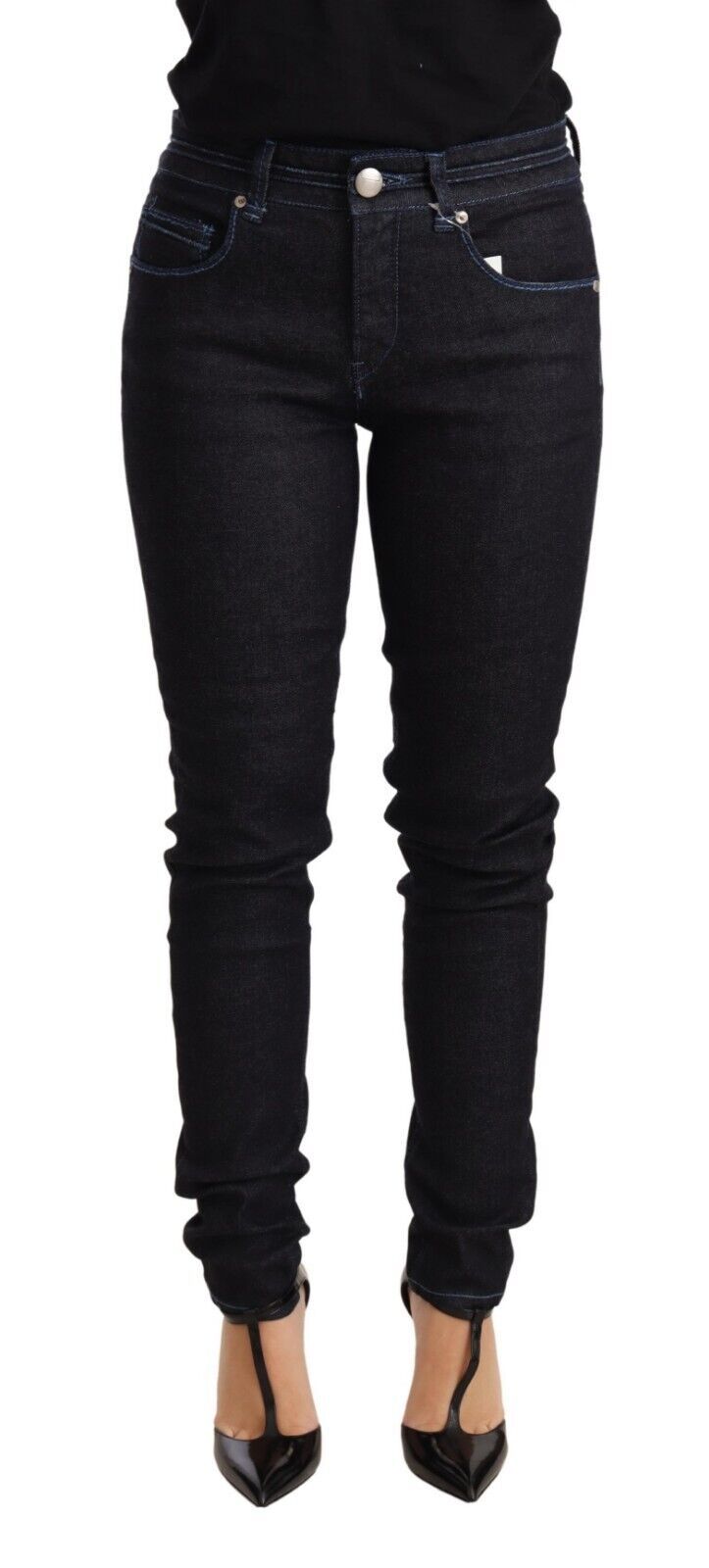 Acht Schlanke Skinny Denim mit niedriger Taille