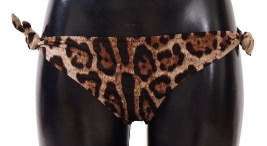 Dolce &amp; Gabbana Tyylikäs leopardikuvioinen bikinihousu