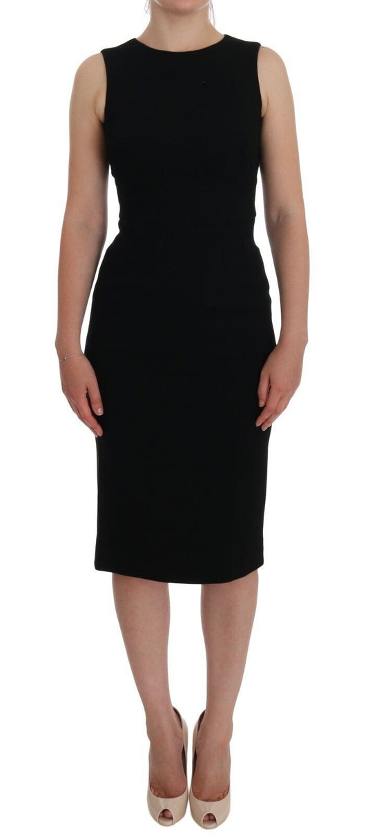 Dolce &amp; Gabbana Elegant knee-length sheath dress with crystal