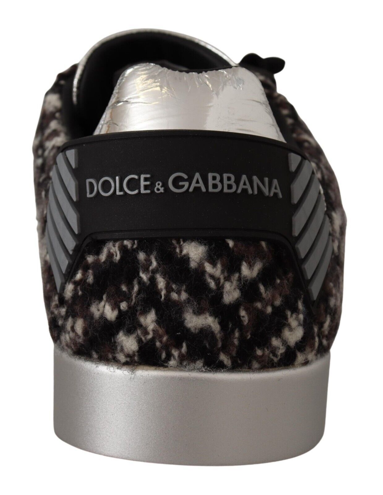 Dolce &amp; Gabbana Silver Elegance -nahkaiset tennarit