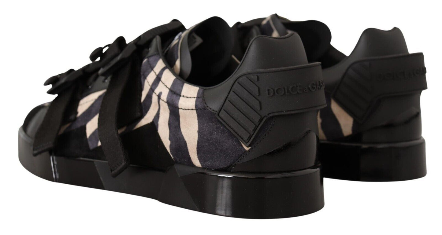 Dolce &amp; Gabbana Zebra Suede Low Top Fashion -lenkkarit