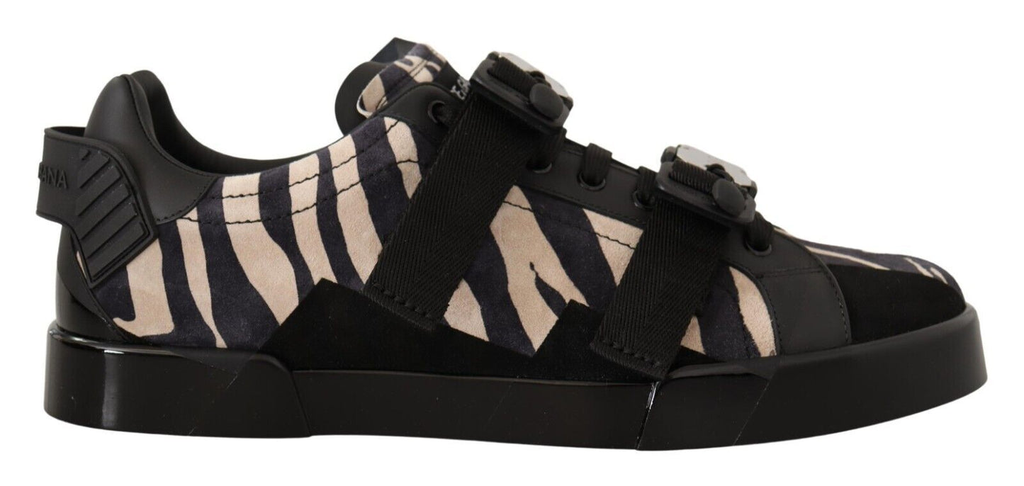 Dolce &amp; Gabbana Zebra Suede Low Top Fashion -lenkkarit