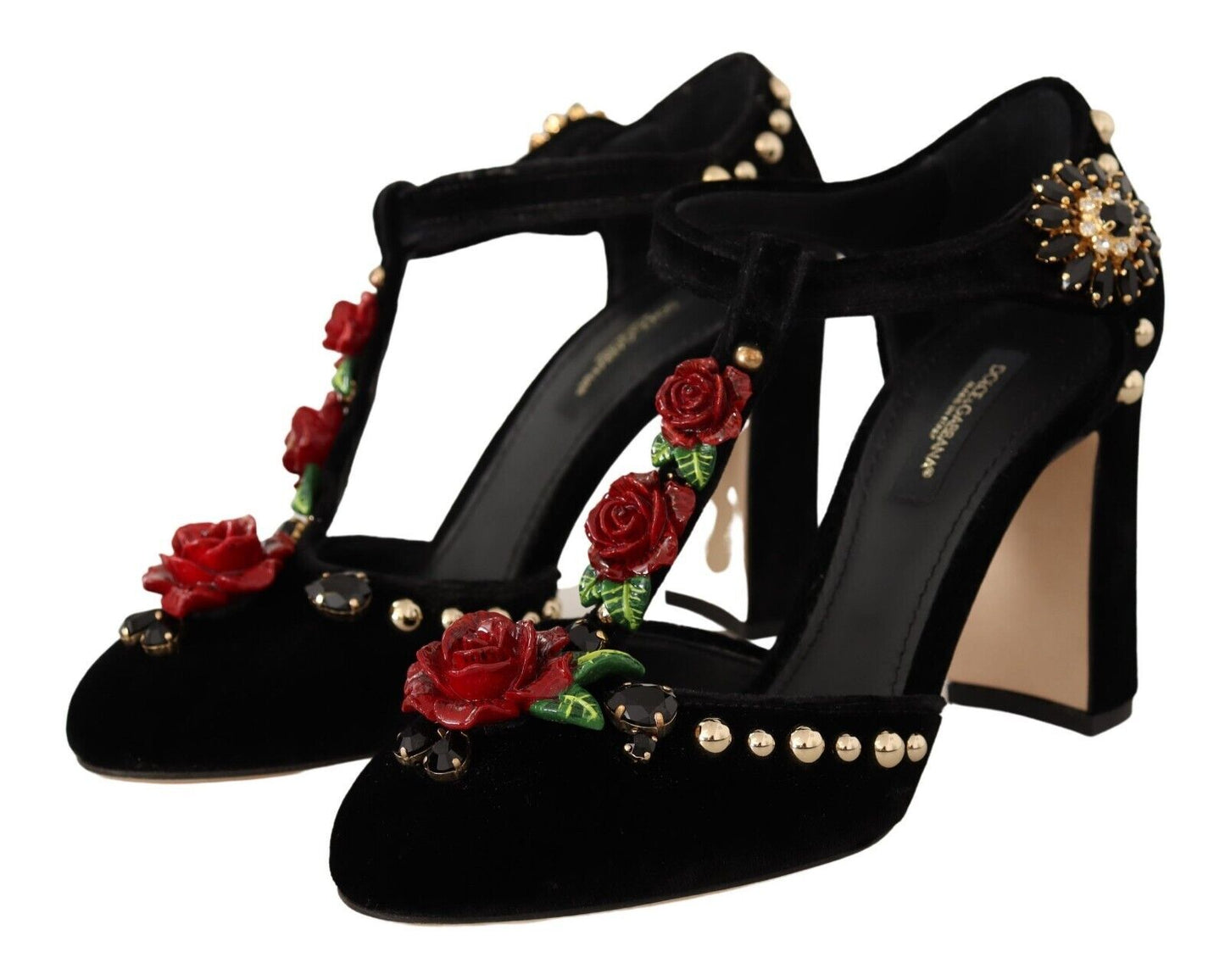 Dolce &amp; Gabbana elegantit Mary Jane -pumput T-hihnalla samettia