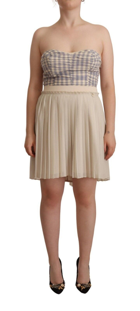 Guess Schickes trägerloses A-Linien-Kleid in Beige