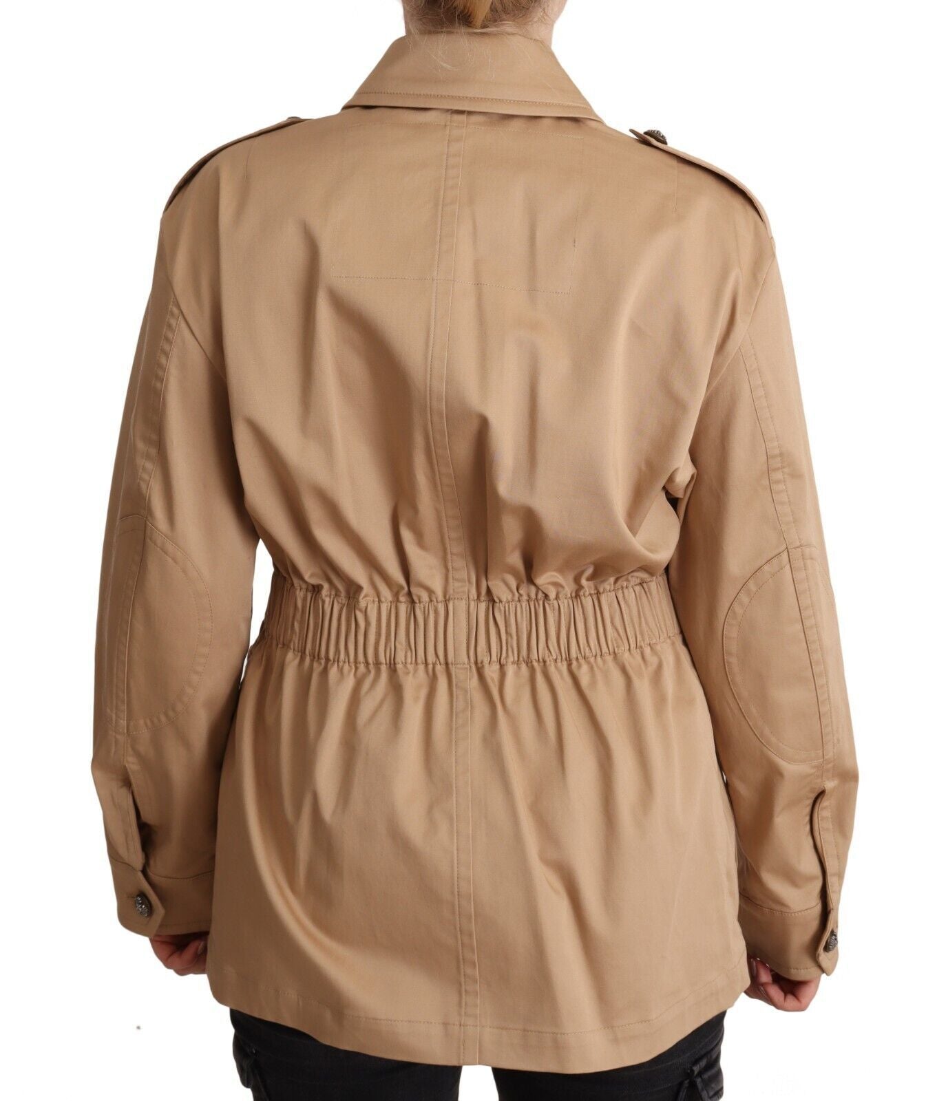 Dolce &amp; Gabbana Chic Beige Button Down -takki koristeilla