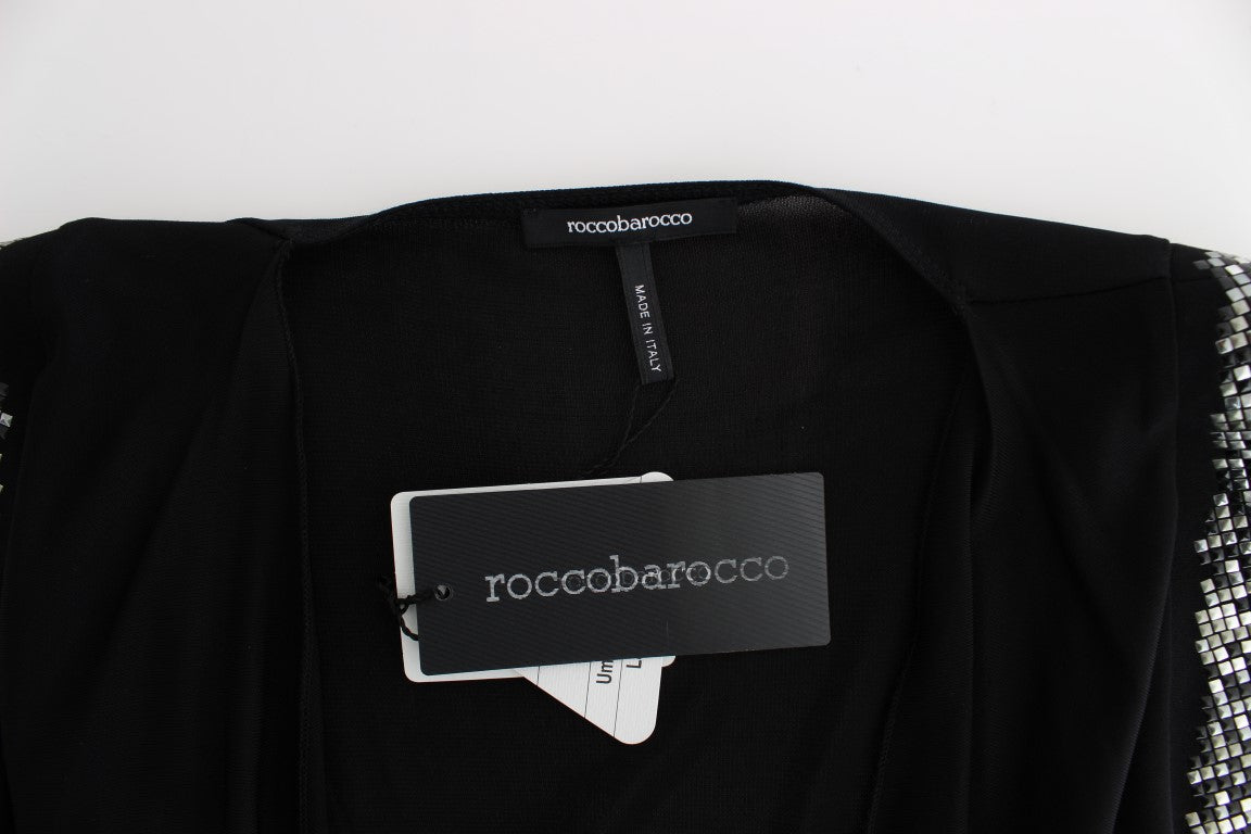 Roccobarocco Elegantes ärmelloses Kleid mit drapiertem Ausschnitt