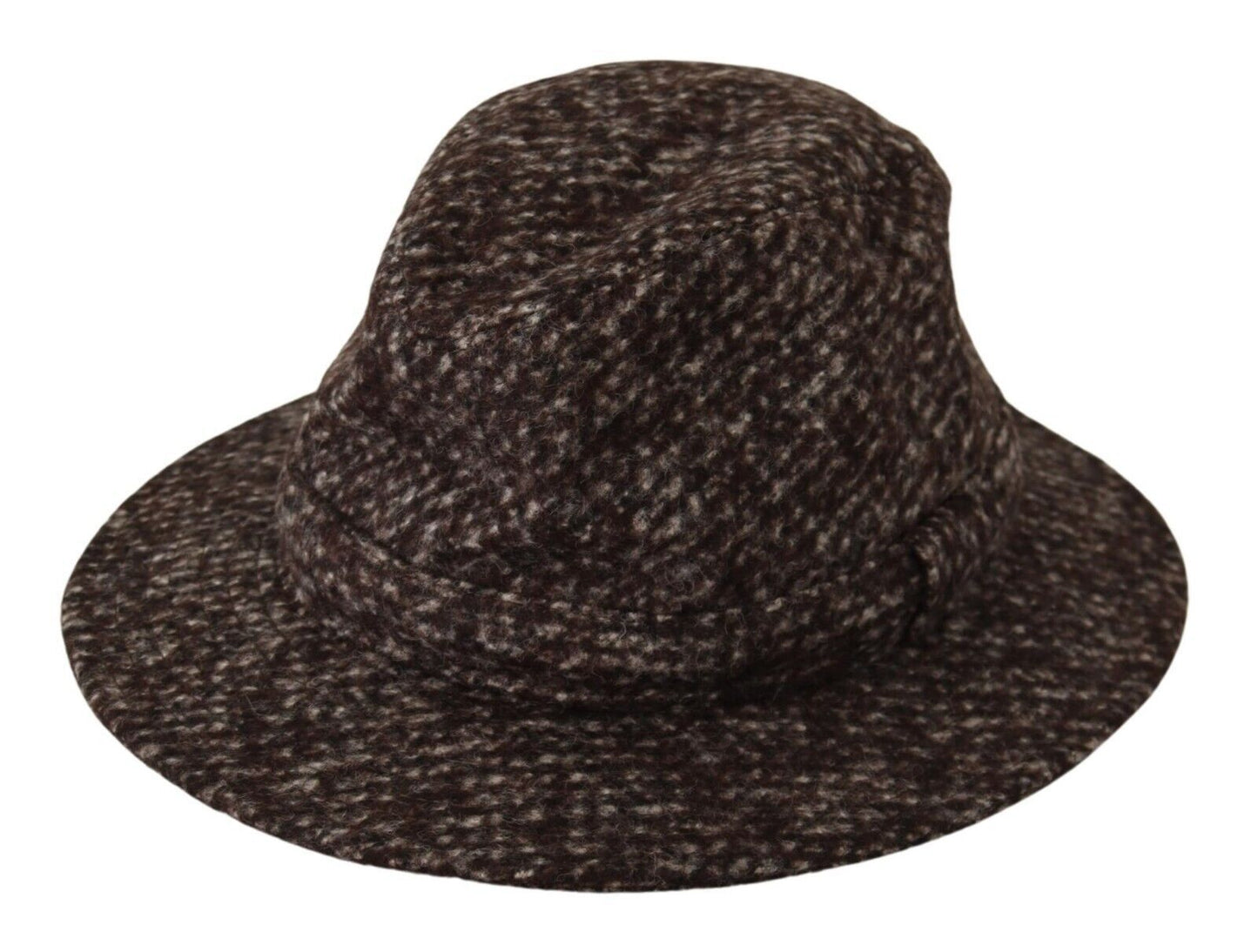 Dolce &amp; Gabbana Elegant grey tweed hat with wide brim