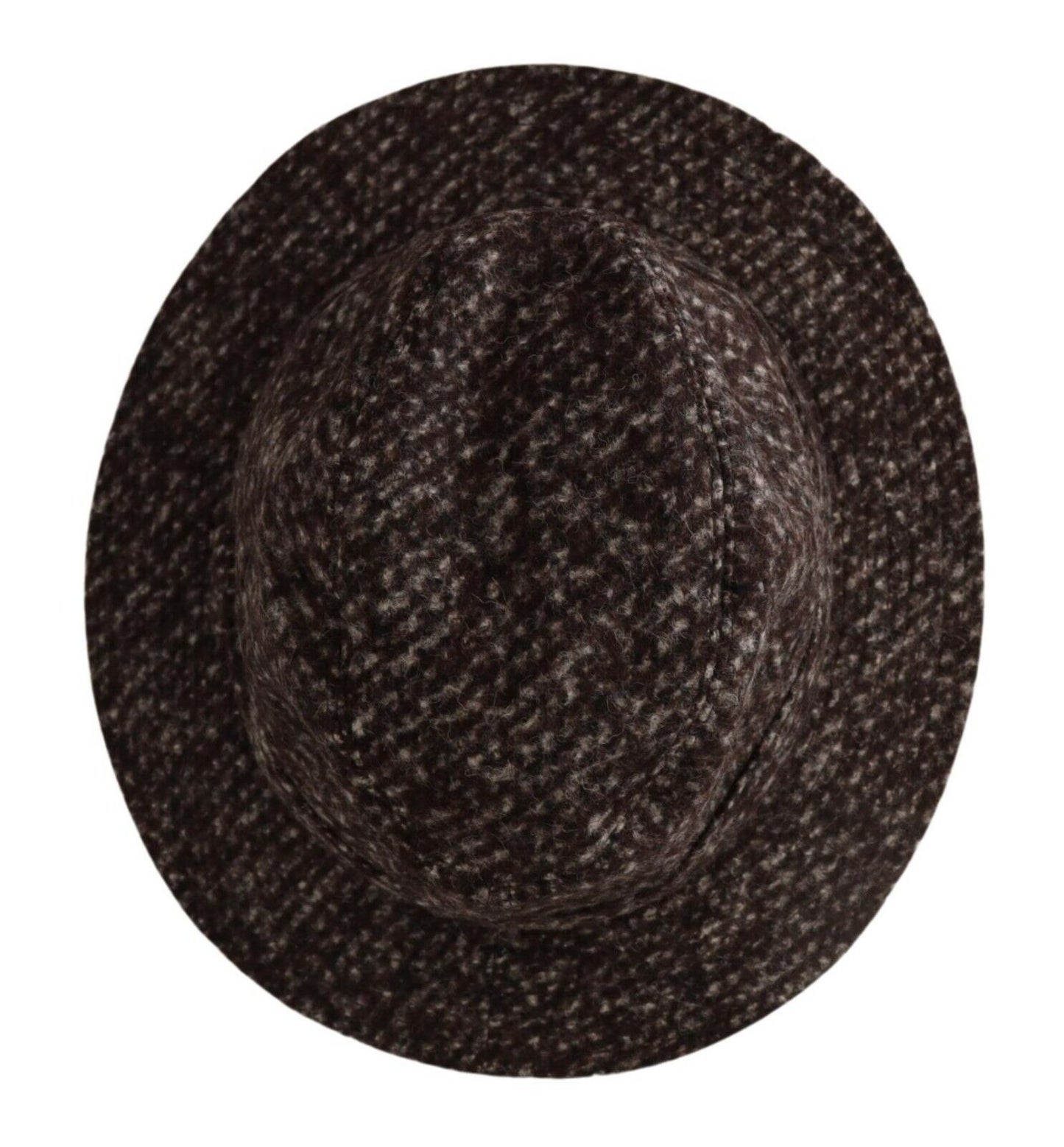 Dolce &amp; Gabbana Elegant grey tweed hat with wide brim