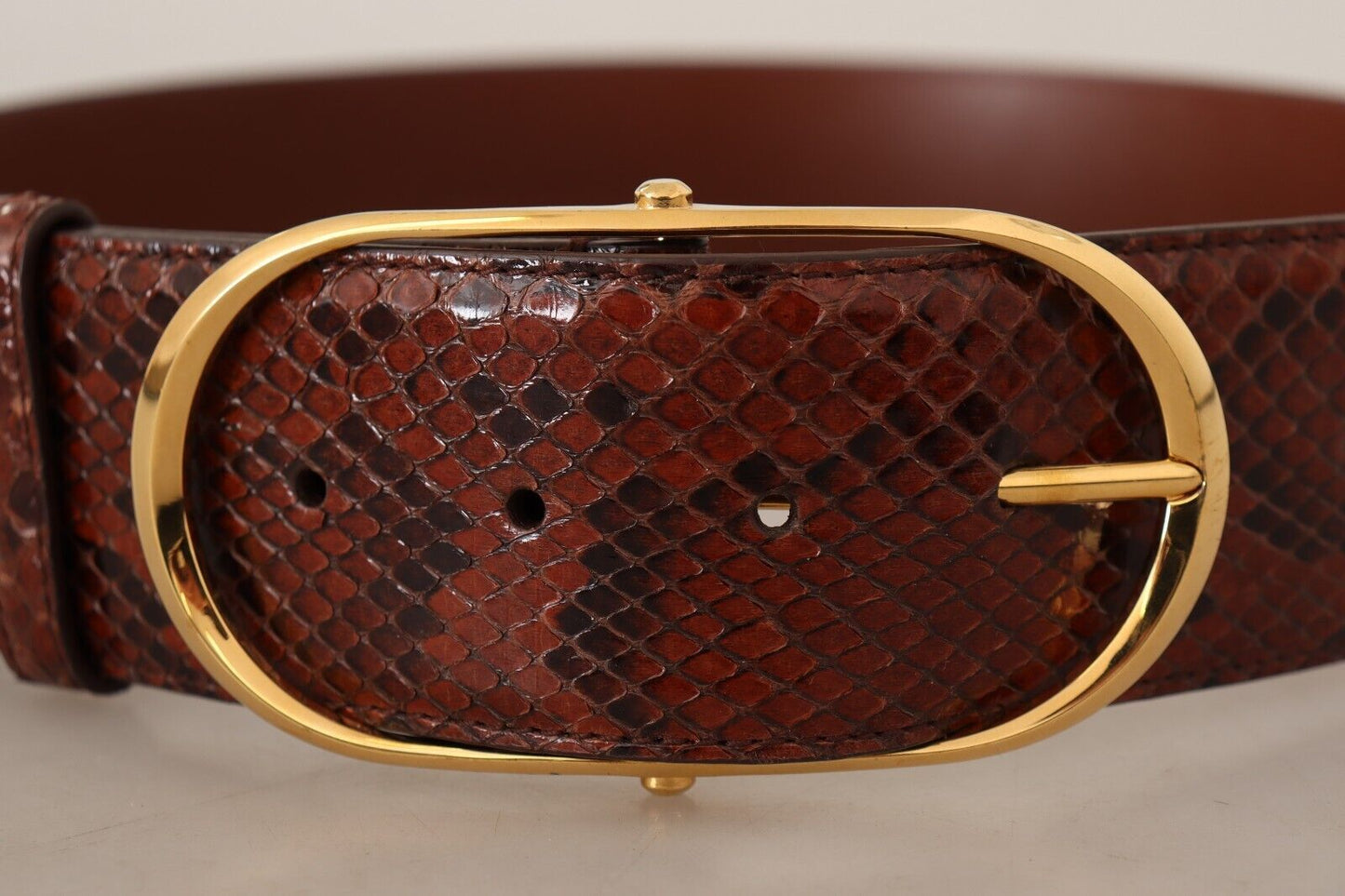 Dolce &amp; Gabbana Elegant Python Snakeskin Leather Belt