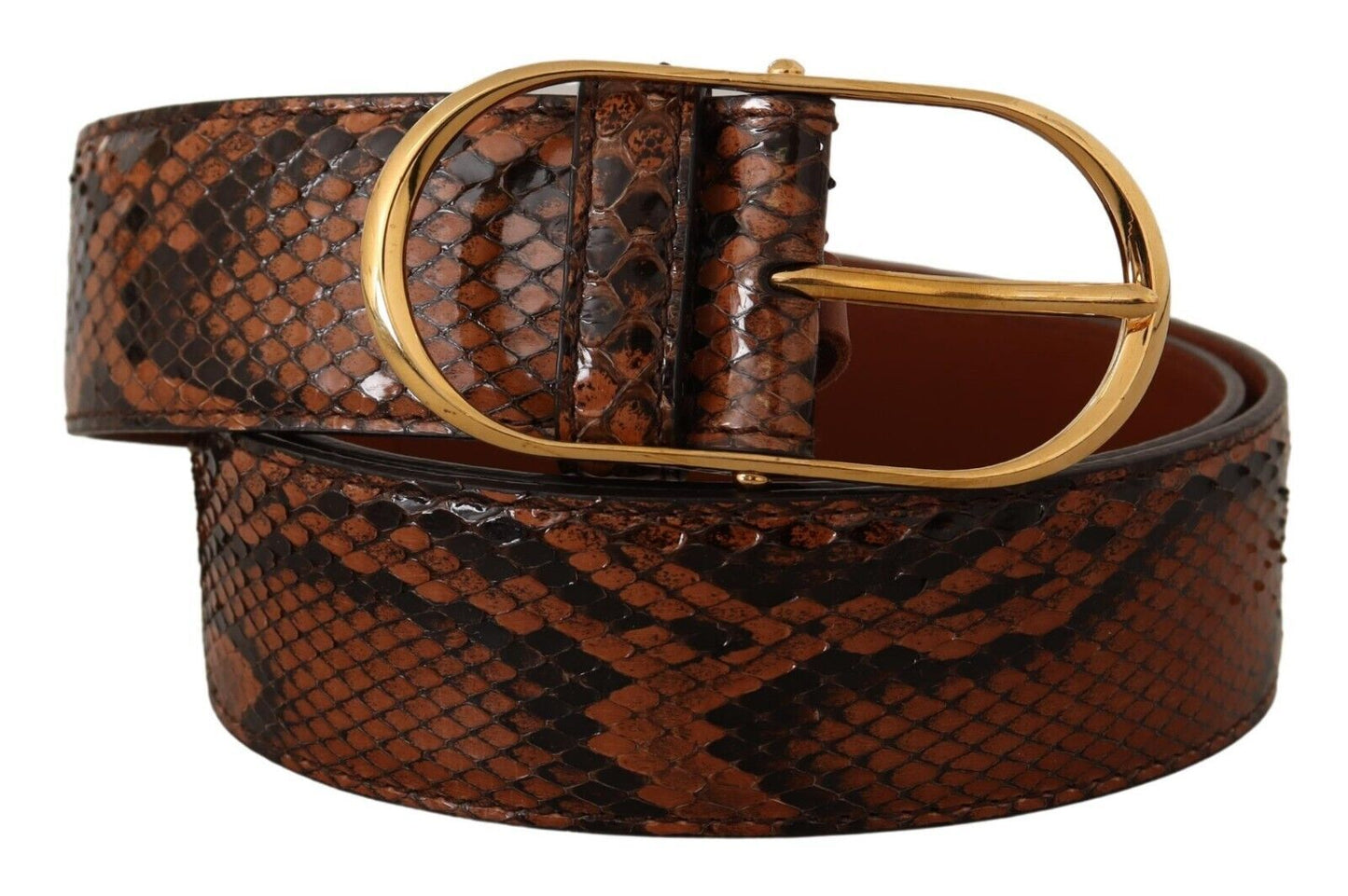 Dolce &amp; Gabbana Elegant leather belt with gold buckle