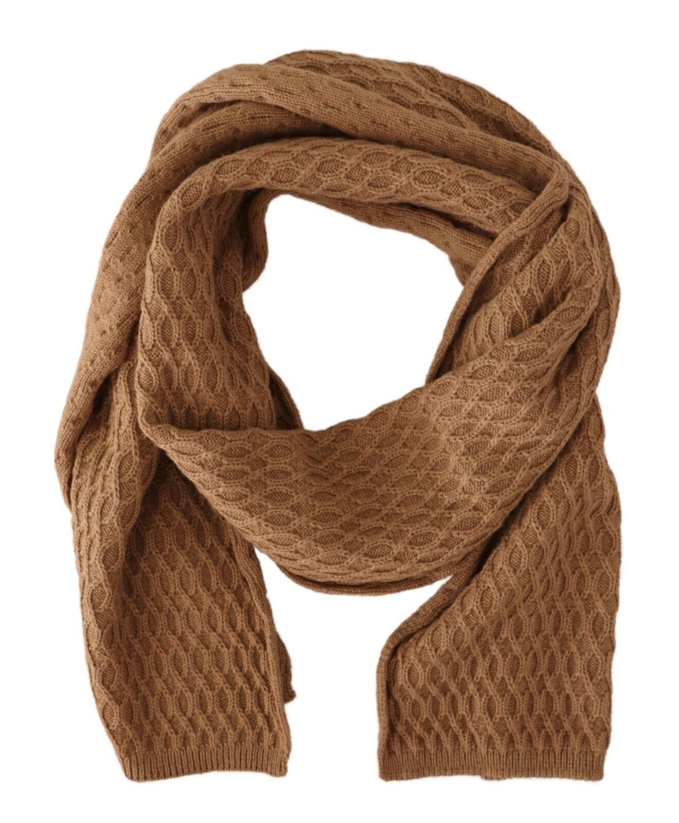 Dolce &amp; Gabbana Elegant dark brown knitted scarf