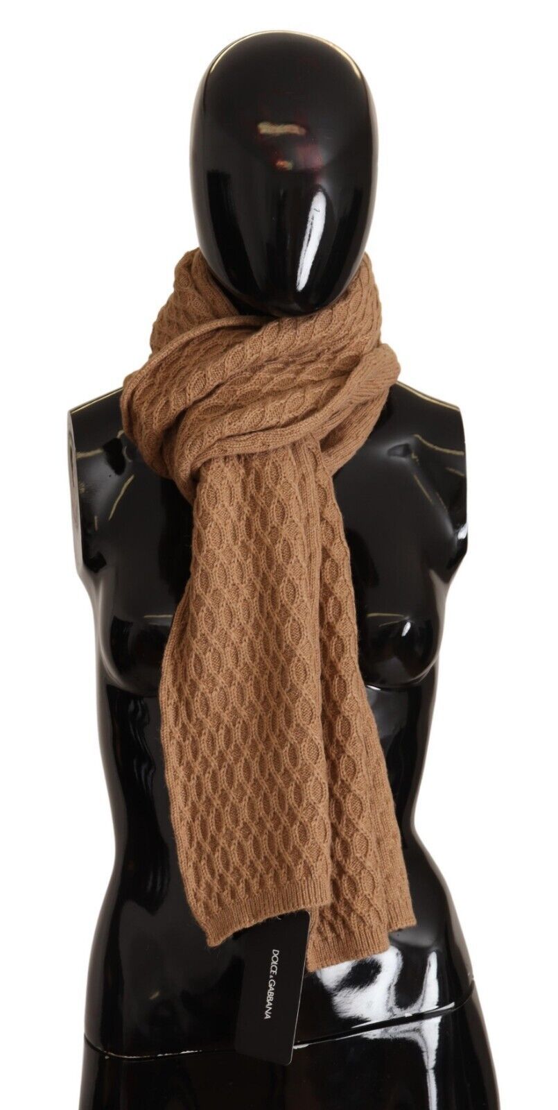 Dolce &amp; Gabbana Elegant dark brown knitted scarf