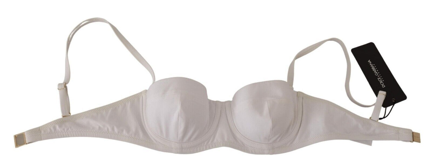 Dolce &amp; Gabbana Chic white nylon balconette bra