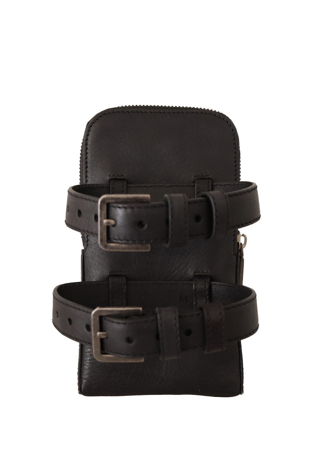 Dolce &amp; Gabbana Elegant Black Leather Double Strap Multikit