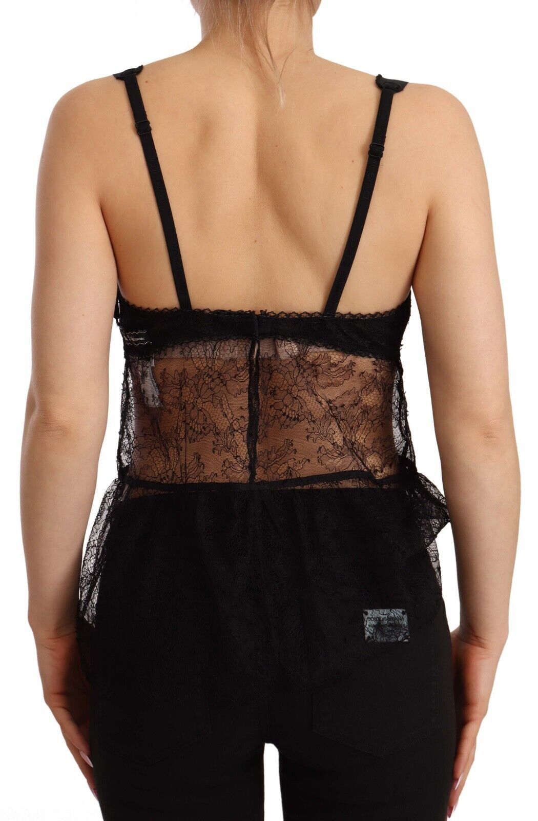 Dolce &amp; Gabbana Elegant Black Silk Lingerie Chemise