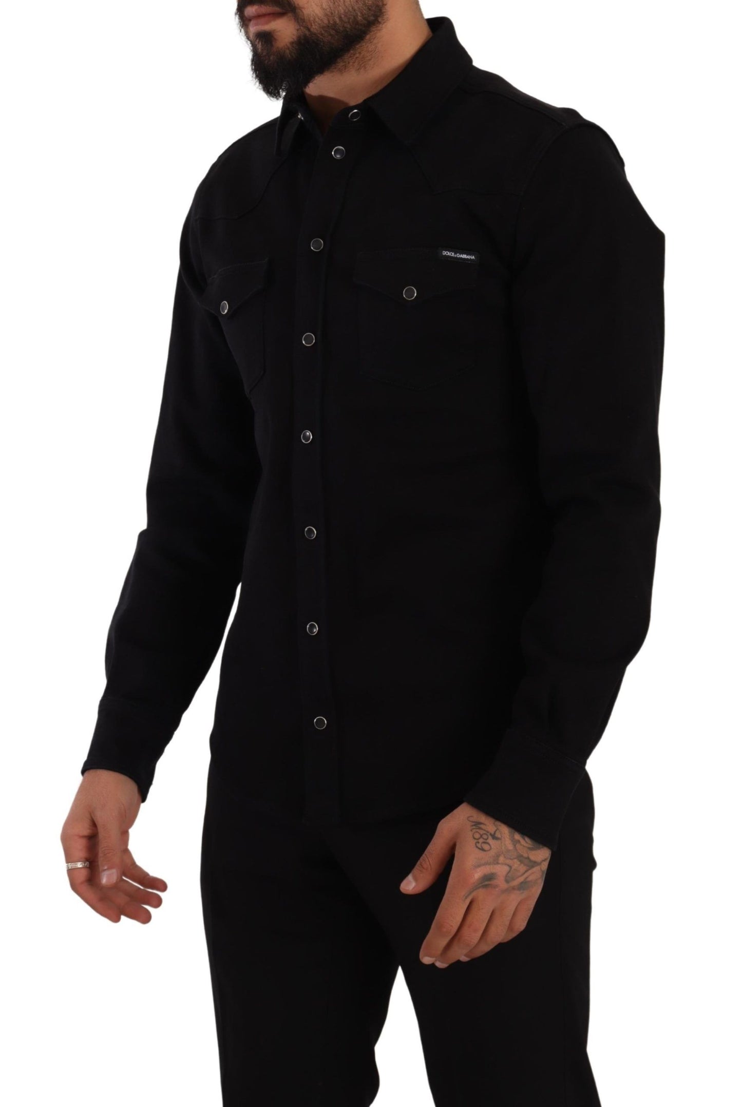 Dolce &amp; Gabbana Casual black designer shirt in slim fit