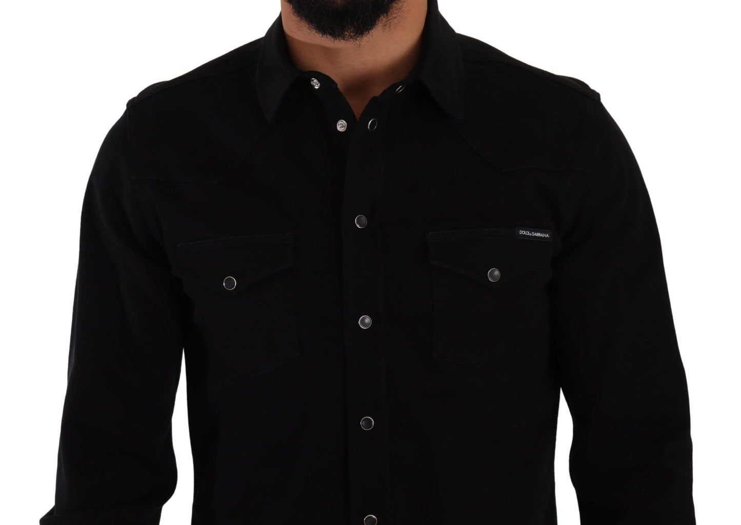 Dolce &amp; Gabbana Casual black designer shirt in slim fit