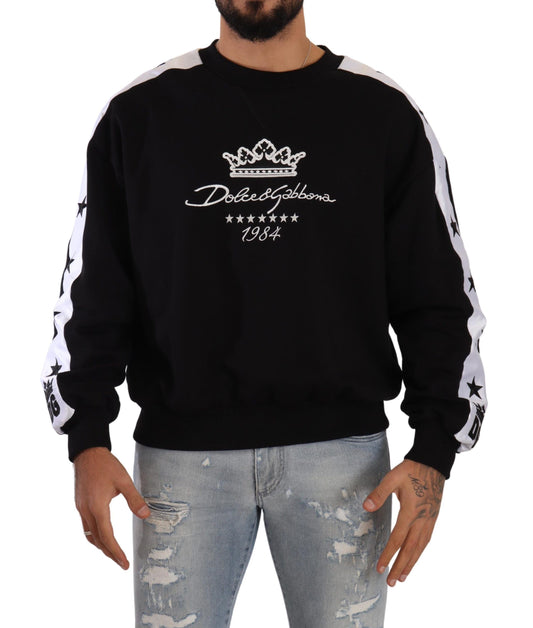 Dolce &amp; Gabbana Elegant Crown 1984 Crew Neck -neulepusero