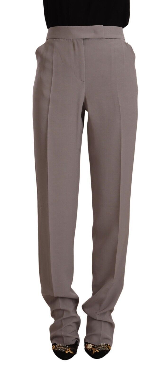 Armani Elegant high-waisted silk blend trousers