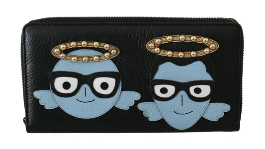 Dolce &amp; Gabbana Elegant zipped wallet in black leather