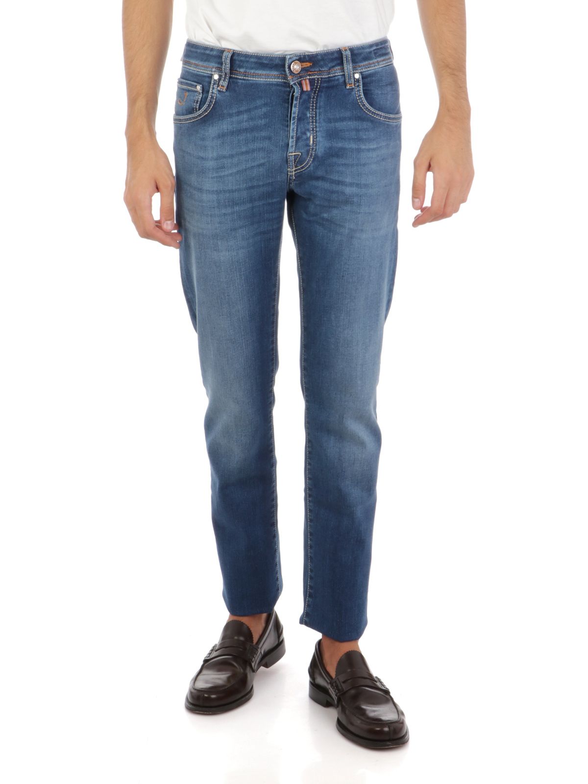 Jacob Cohen Blue Cotton Slim Men's Jeans