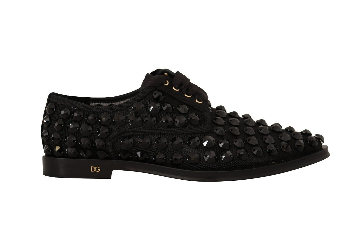 Dolce &amp; Gabbana Elegant Gros Grain Lace-Up jalokivikoristeiset asunnot