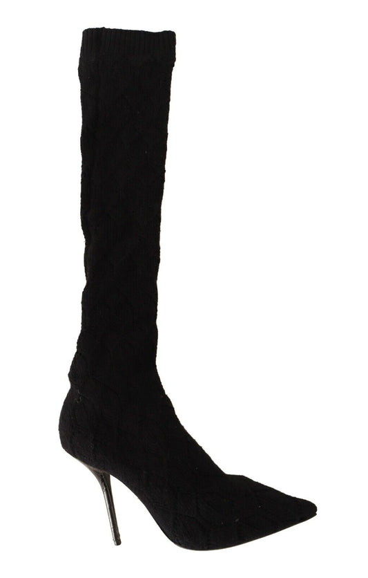 Dolce &amp; Gabbana Elegant Black Stretch Socks -saappaat