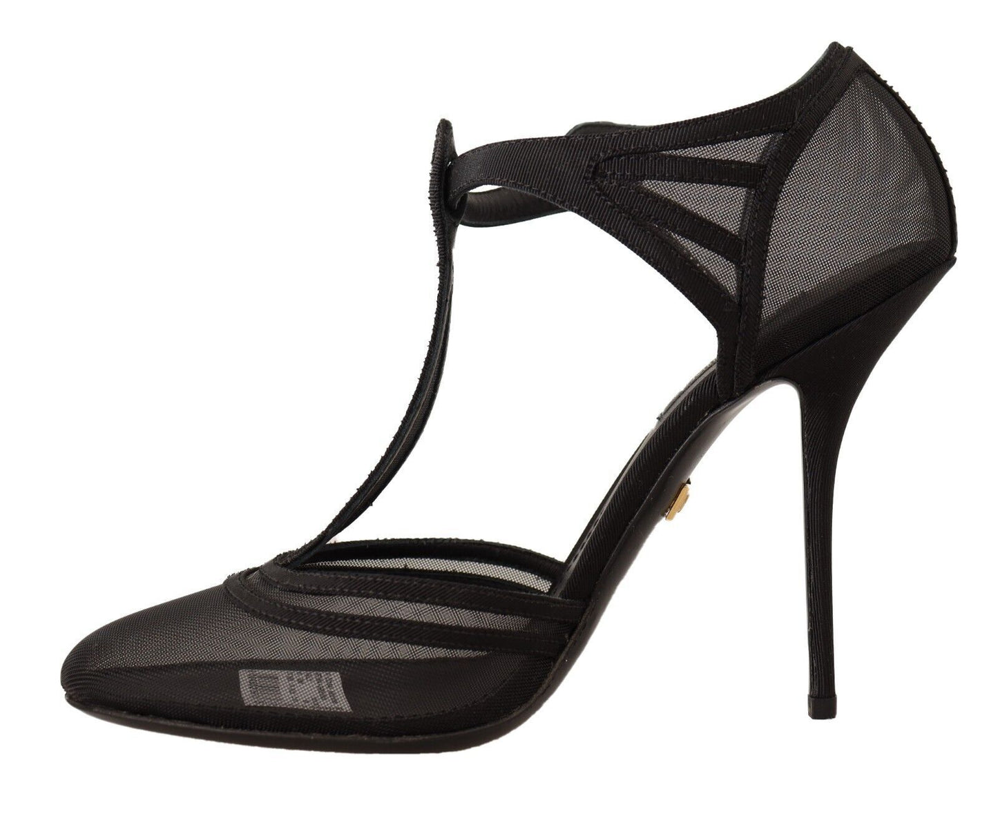 Dolce &amp; Gabbana Elegant Mesh T-Strap Stiletto -pumput