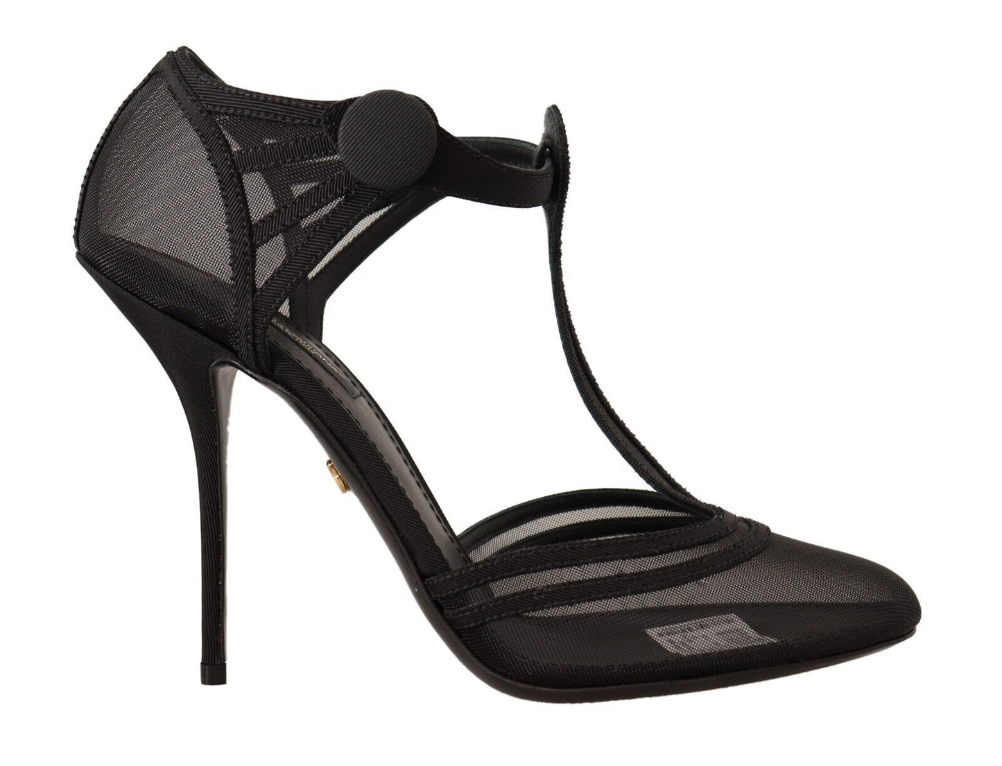 Dolce &amp; Gabbana Elegant Mesh T-Strap Stiletto -pumput