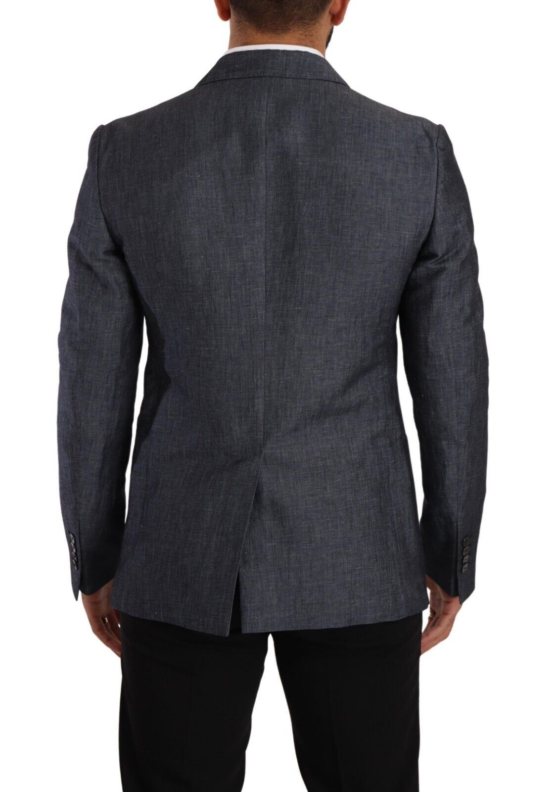 Dolce & Gabbana Eleganter blauer Blazer mit zwei Knöpfen und schmaler Passform