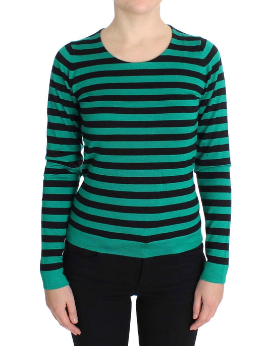 Dolce &amp; Gabbana Elegant striped sweater made of cashmere and silk