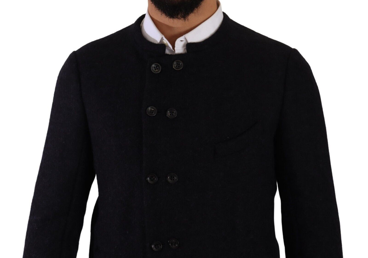 Dolce & Gabbana Elegante dunkelgraue Jacke aus Alpakamischung