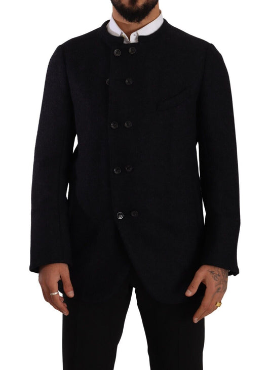 Dolce &amp; Gabbana Elegant dark grey alpaca blend jacket