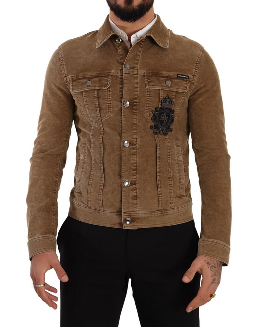 Dolce &amp; Gabbana Elegant logo corduroy jacket