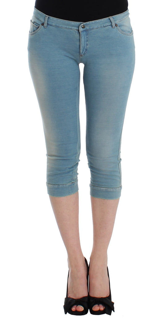 Ermanno Scervino Elegant light blue capri jeans