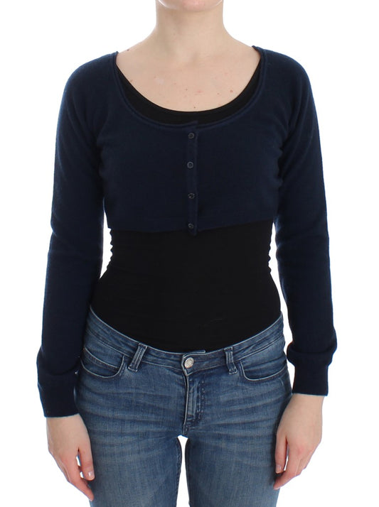 Ermanno Scervino Schicker Pullover aus einer Kaschmirmischung in Blau