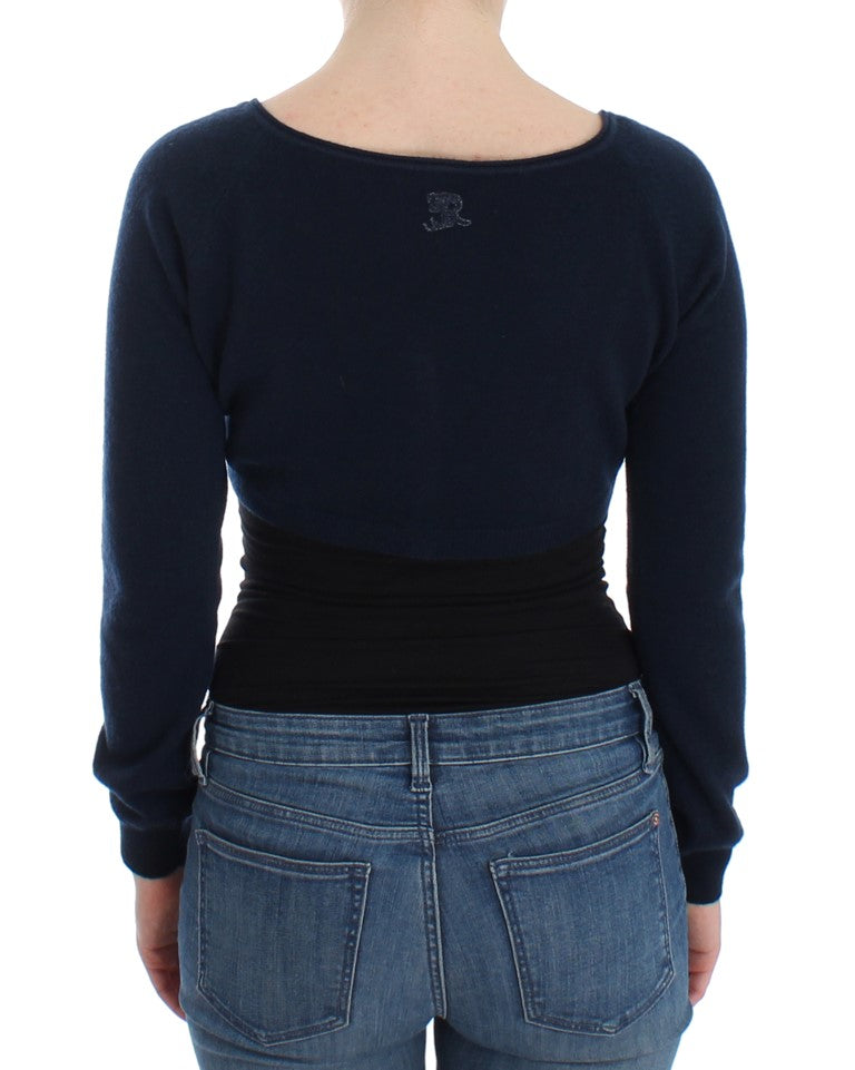 Ermanno Scervino Schicker Pullover aus einer Kaschmirmischung in Blau