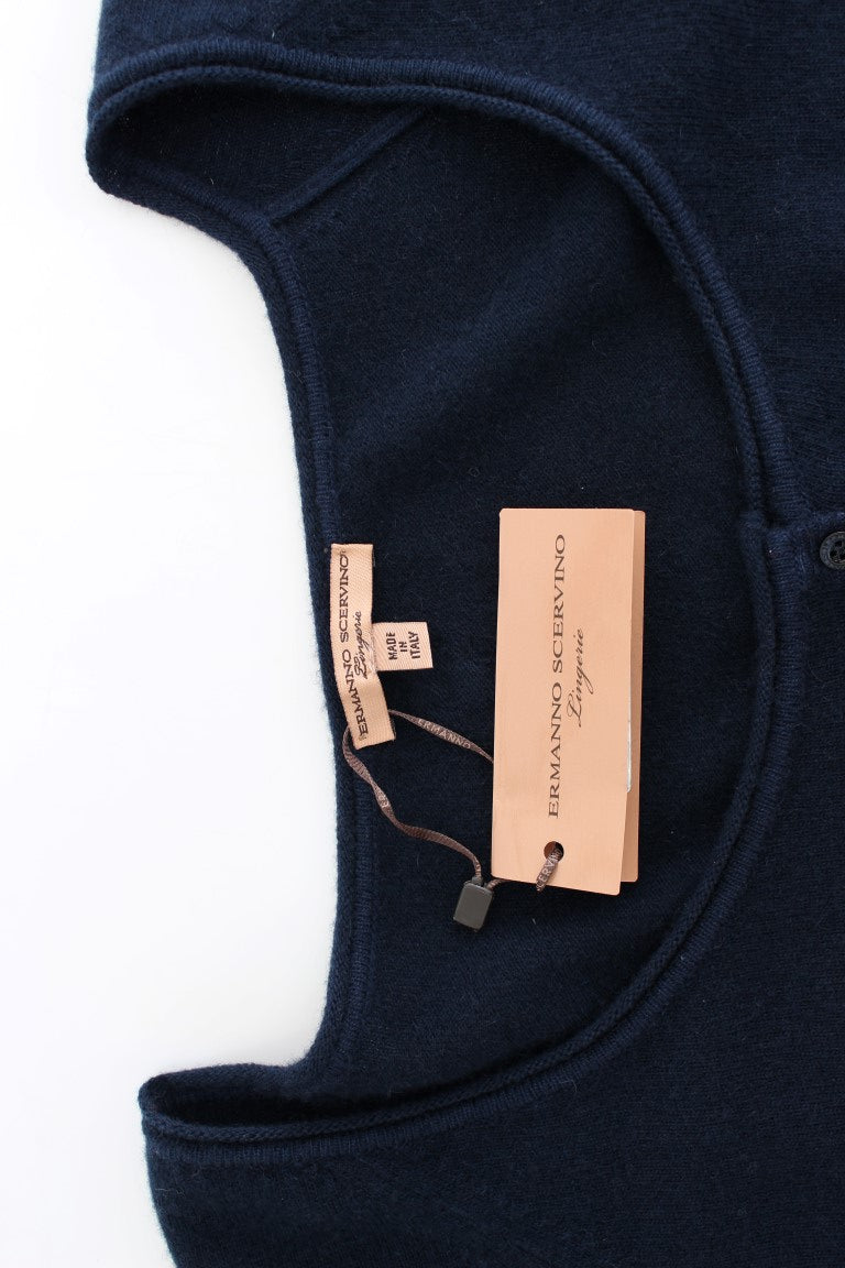 Ermanno Scervino Schicker Pullover aus einer Kaschmirmischung in Blau