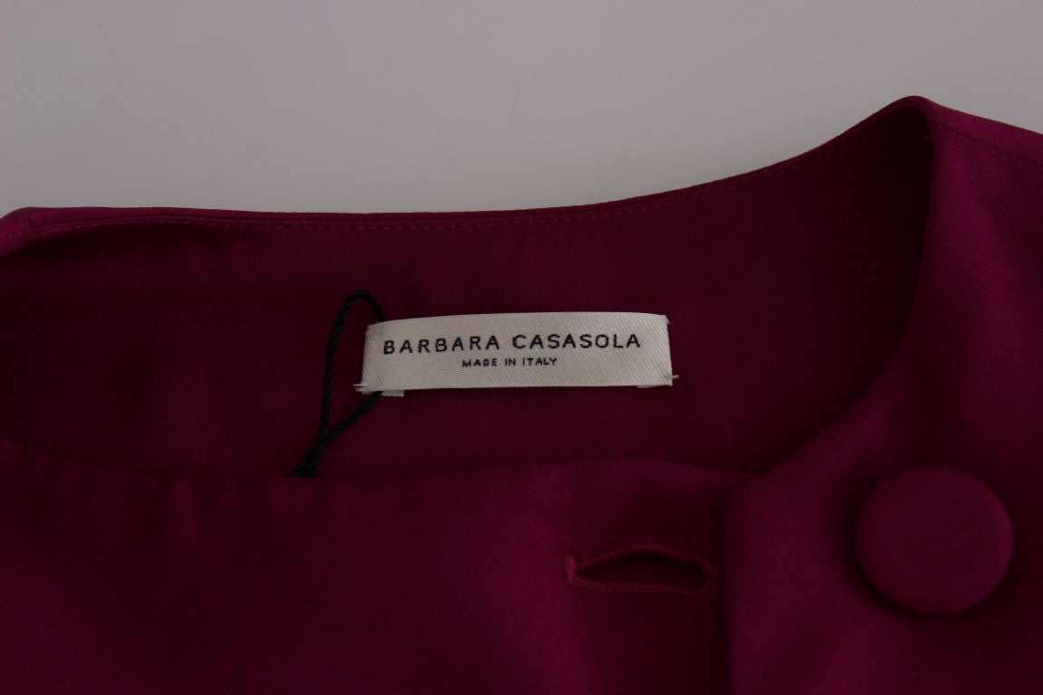 Barbara Casasola Stunning sleeveless silk blouse in purple