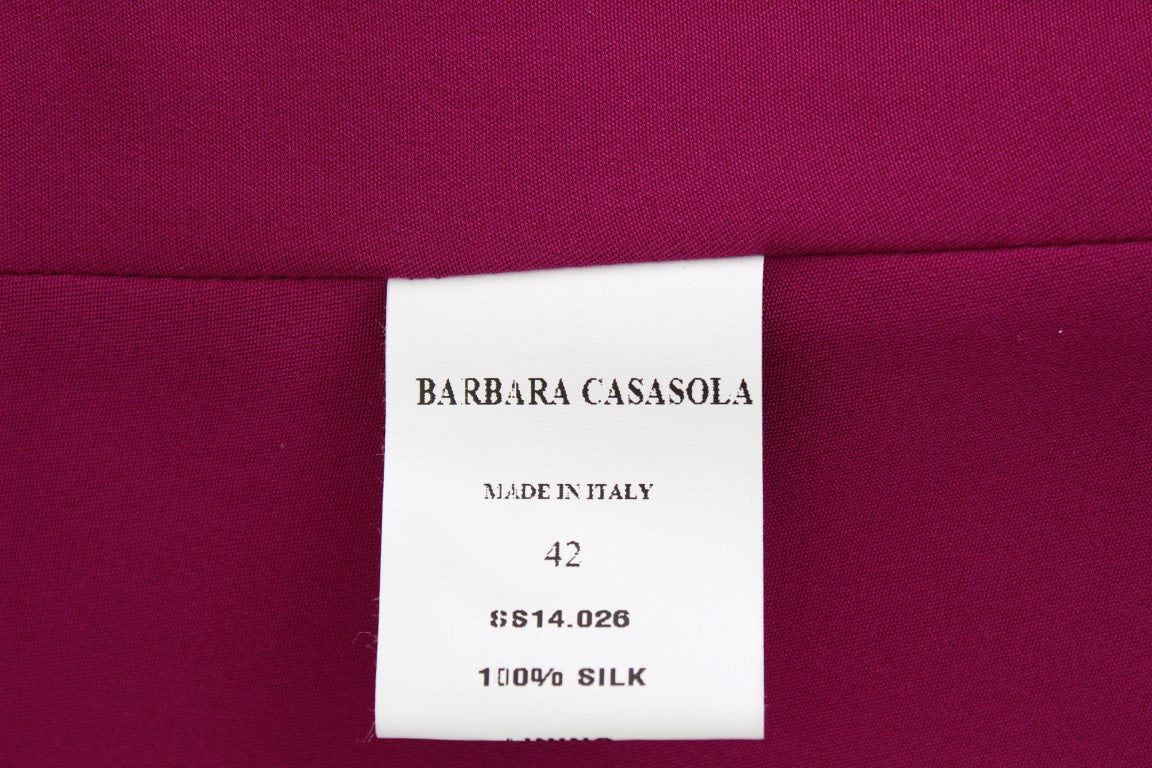 Barbara Casasola Stunning sleeveless silk blouse in purple