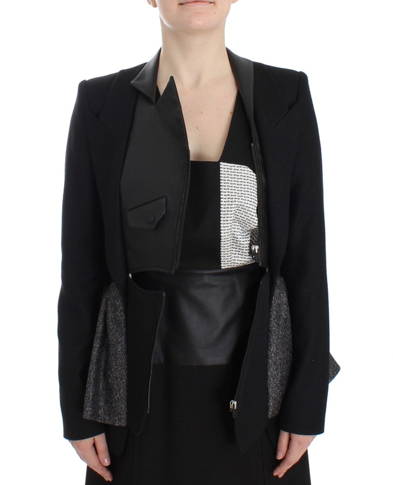 KAALE SUKTAE Elegante monochrome Blazerjacke mit Reißverschluss