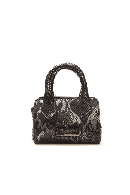 Pompei Donatella Schicke Mini-Tasche aus Leder mit Python-Print