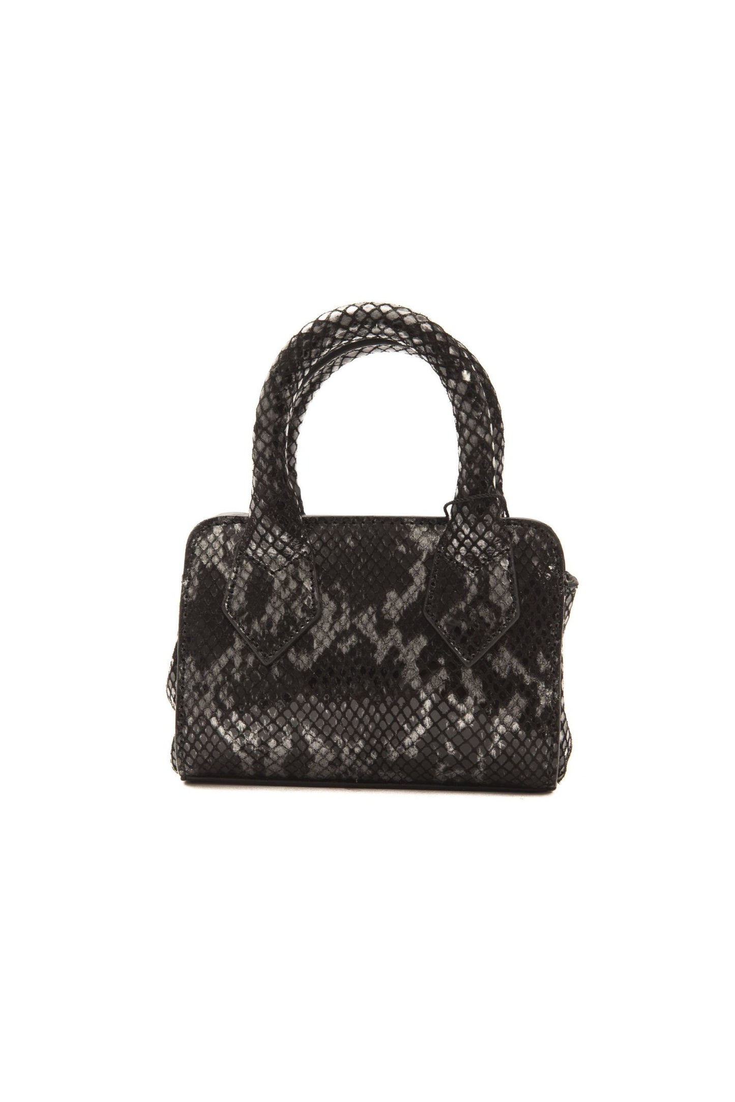 Pompei Donatella Schicke Mini-Tasche aus Leder mit Python-Print