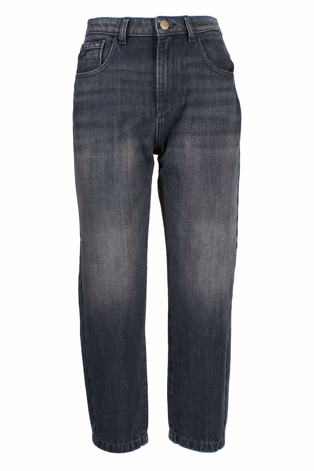 Yes Zee Schwarze High-Waisted Jeans aus Baumwolle für Frauen