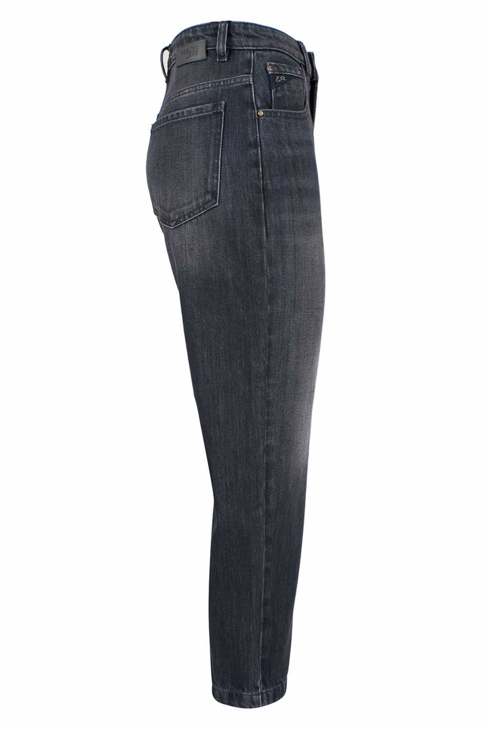 Yes Zee Schwarze High-Waisted Jeans aus Baumwolle für Frauen